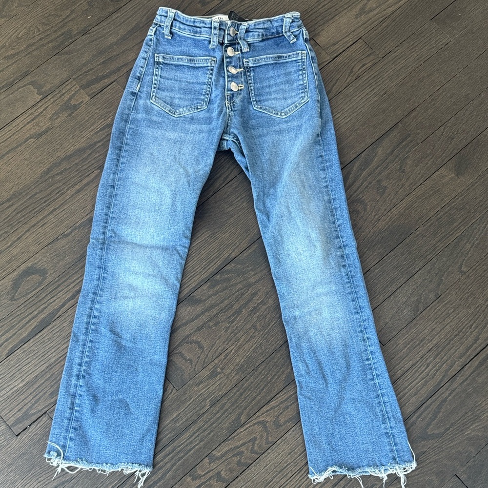 Zara frayed Crop Jeans